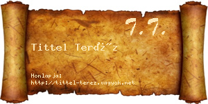 Tittel Teréz névjegykártya